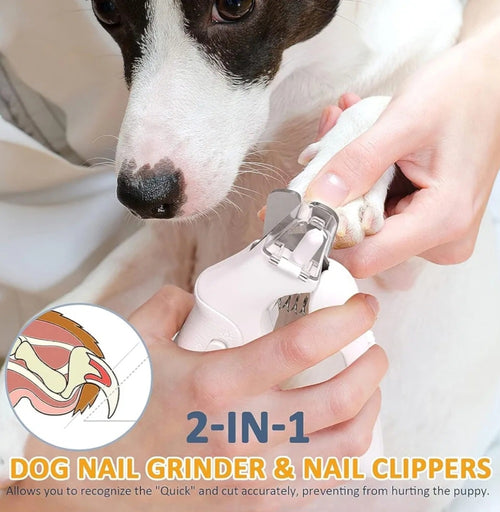 PANDAAR Dog Nail Clippers & Dog Nail Grinder 2 in 1Rechargeable Cat Nail Clippers with LED LightProfessional Dog Nail Trimmers for SmallMediumLarge DogsLow Noise Electric Dog Nail Grinder